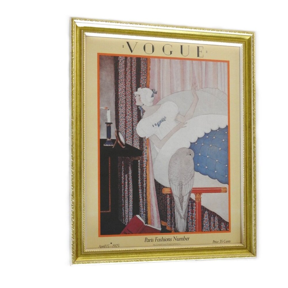 Vintage Poster of Antique Vogue Magazine Cover April 1925 By Diana Vreeland